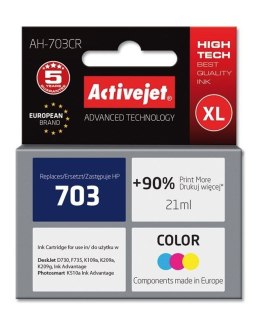 Tusz (cartridge) alternatywny HP 703 CD888 mix 21ml Activejet (EXPACJAHP0120)