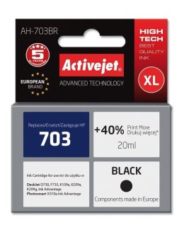 Tusz (cartridge) alternatywny HP 703 CD887 czarny 20ml Activejet (EXPACJAHP0119)