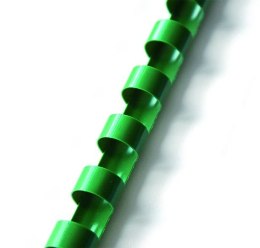 Grzbiety do bindowania plastikowe 16 mm zielone