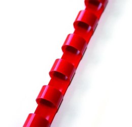 Grzbiety do bindowania plastikowe 8 mm czerwone