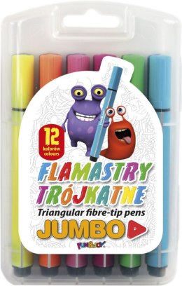Flamaster Fun&Joy Jumbo trójkątny 12 kol. (FJ-204-12)