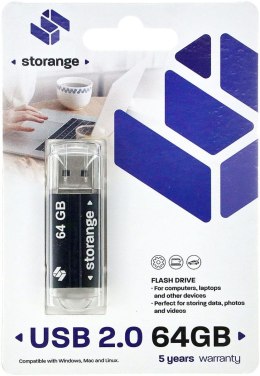 Pendrive Storange Black 64GB (STORANPEN64GBBK2.0)