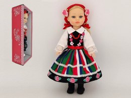 Lalka w stroju ludowym, z polskim głosem, śpiewa i mówi po polsku, twarda; Box [mm:] 380 Adar (589476)