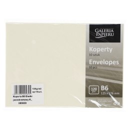 Koperta gładki jasnokremowy k 120g B6 kremowa [mm:] 125x176 (280829) 10 sztuk
