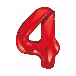 Balon foliowy Godan cyfra 4 czerwona 85cm 40cal (BCHCW4)