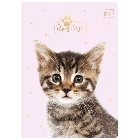 Zeszyt Puppy Sign A5 16k. 70g krata [mm:] 148x210 Interdruk (ZE16#PS)