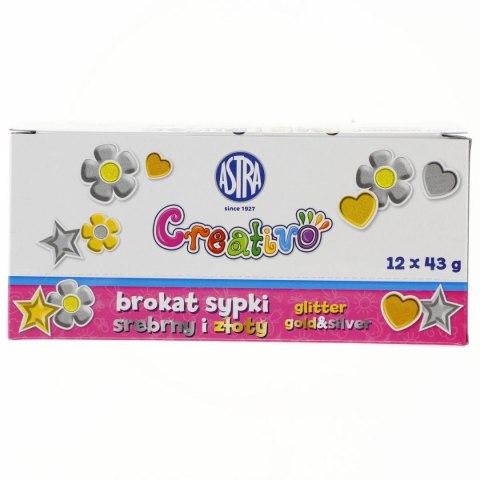 Brokat kolor: srebrno-złota 2 kolor. Astra Creativo (335117008)
