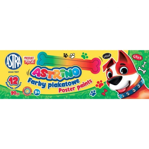 Farby plakatowe kolor: mix 20ml 12 kolor. Astrino (301221004)