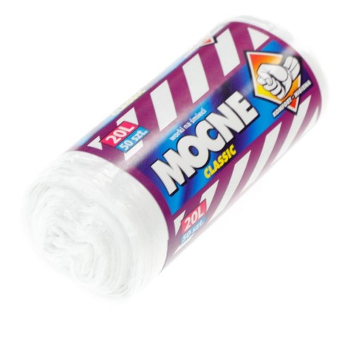 Worki na śmieci 20L kolor: biały 20L 50 szt