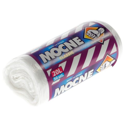 Worki na śmieci 20L kolor: biały 20L 50 szt