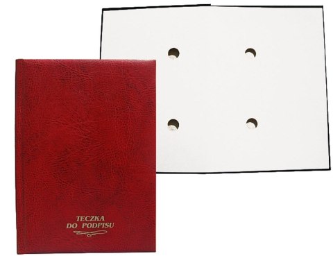 Teczka do podpisu 10 A4 bordowy 10k. karton pokryty folią Warta (1824-920-010)