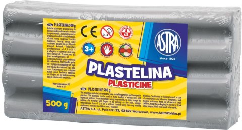 Plastelina 1 kol. popielata 500g Astra