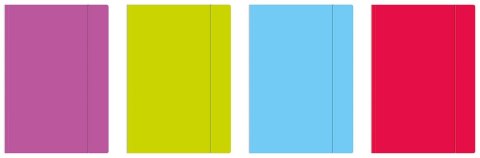 Teczka kartonowa na gumkę A5 mix Interdruk (TEGUFLUOA5)