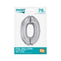 Balon foliowy Godan Smart cyfra 0 srebrna 76cm (CH-SSR0)