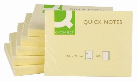 Notes samoprzylepny (karteczki) żółty jasny 100k [mm:] 102x76 Q-Connect (KF01410)