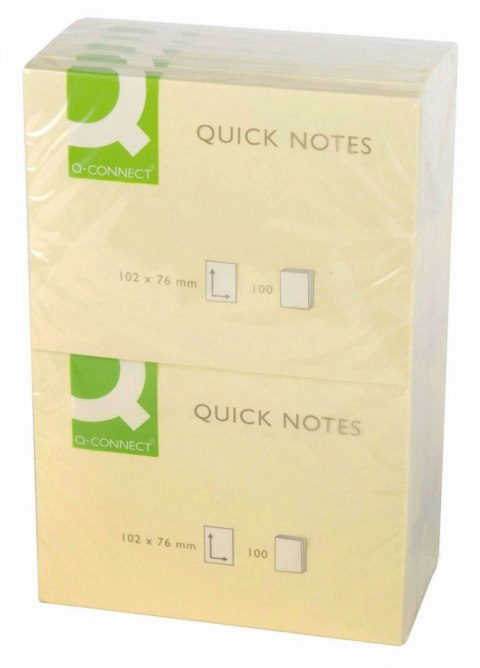 Notes samoprzylepny (karteczki) żółty jasny 100k [mm:] 102x76 Q-Connect (KF01410)