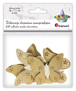 Ozdoba drewniana Titanum Craft-Fun Series motyle samoprzylepne (7509)