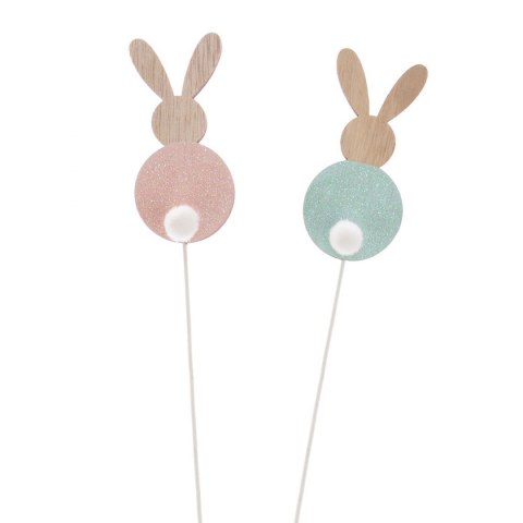 Ozdoba wielkanocna drewniany zajączek na piku Arpex (YP9311)