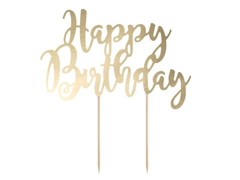 Dekoracja na tort topper na tort Happy Birthday 22,5cm Partydeco (KPT11-019M)