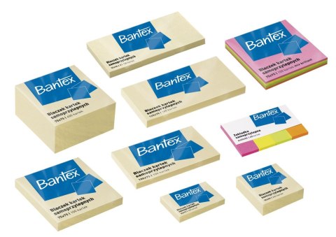 Notes samoprzylepny (karteczki) żółty 240k [mm:] 50x50 Bantex (400086400)