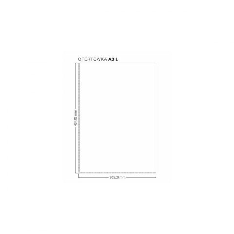 Ofertówka A3 kolor: przezroczysty typu L 200 mic. Biurfol