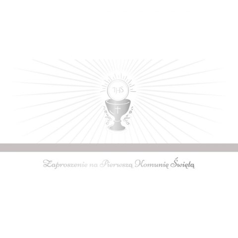 Zaproszenie komunia Tasiemka Ab Card (ZK)
