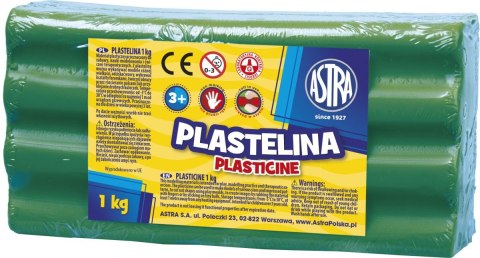 Plastelina 1 kol. zielona 1000g Astra