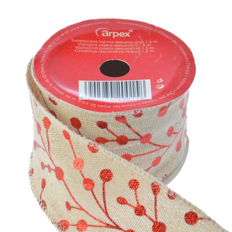 Taśma ozdobna świąteczna dekoracyjnax1,5 [mm x m] mix Arpex (BN0158)