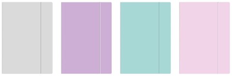 Teczka kartonowa na gumkę pastel HOLOGRAM M5+ mix Interdruk