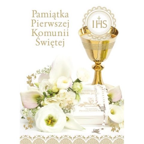 Kartka składana KOMUNIA [mm:] 140x190 Pol-mak (LPOP KOM)