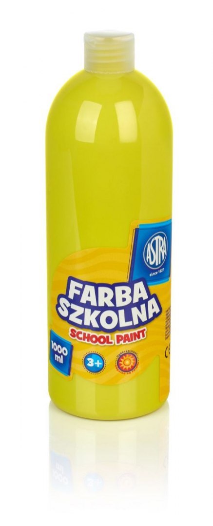 Farby plakatowe szkolne kolor: cytrynowy 1000ml 1 kolor. Astra
