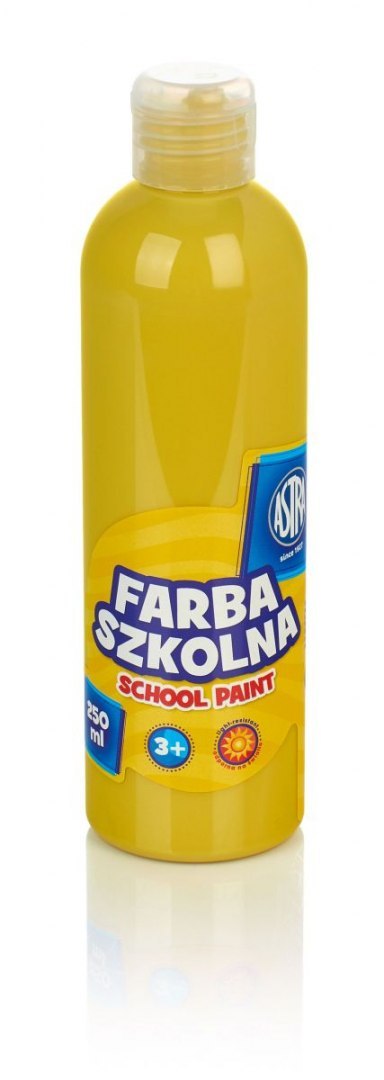 Farby plakatowe szkolne kolor: żółty 250ml 1 kolor. Astra