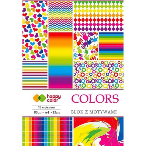 Zeszyt papierów kolorowych A4 80g 15k Happy Color (HA 3808 2030-C)