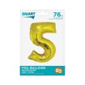 Balon foliowy Godan Smart cyfra 5 złota 76cm (CH-SZL5)