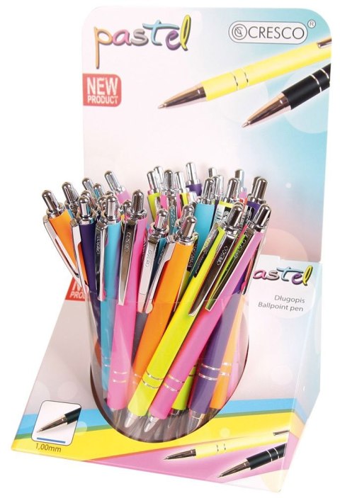 Długopis wielkopojemny Pastel wkład niebieski 1,0mm Cresco (250022)