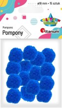 Pompony Titanum Craft-Fun Series chabrowy 15 szt