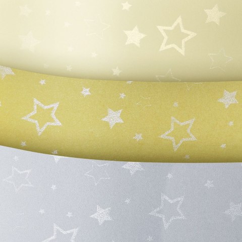 Papier ozdobny (wizytówkowy) stars srebrny A4 srebrny 220g Galeria Papieru (204305)