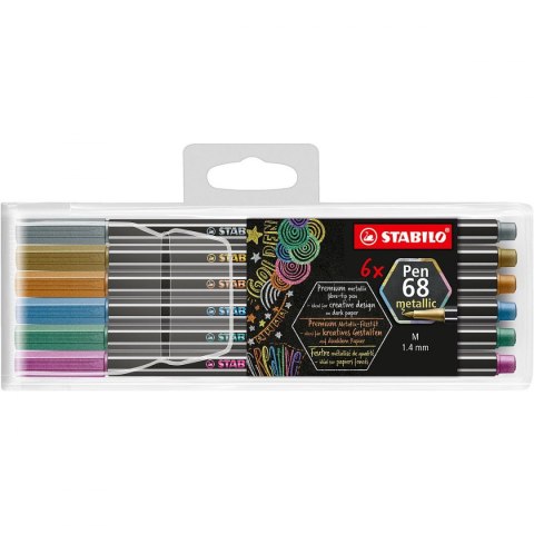 Flamaster Pen 68 metallic 6 kol. Stabilo (6806/8-11-01)
