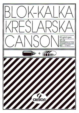 Kalka kreślarska Canson A4 przezroczysty 90g [mm:] 210x297 (200005322)