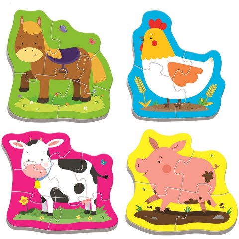 Puzzle baby classic zierzęta na wsi 3, 4, 5, 6 el. Trefl (36070)