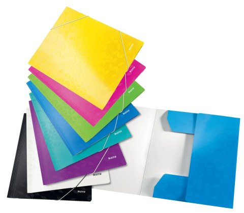 Teczka kartonowa na gumkę WOW A4 różowy metaliczny 80g Leitz (39820023)