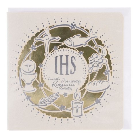 Kartka składana komunia [mm:] 155x155 Art Nuvo