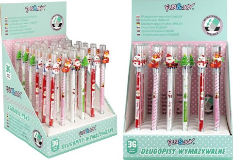 Długopis wymazywalny CHRISTMAS wkład niebieskie 0,7mm Fun&Joy