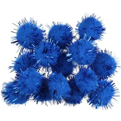 Pompony Craft-Fun Series brokatowe chabrowy 15 szt Titanum (338548)