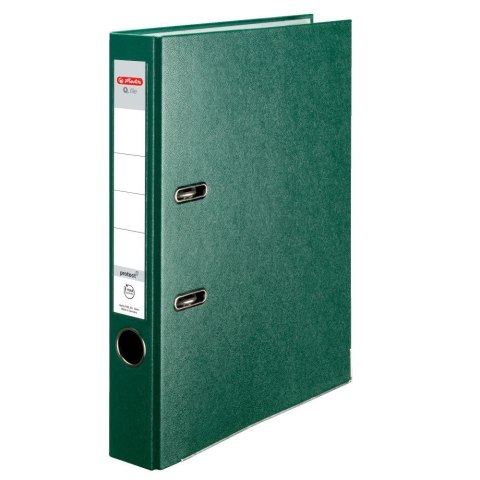 Segregator dźwigniowy Herlitz Q. file Standard A4 50mm zielony (0011167509)