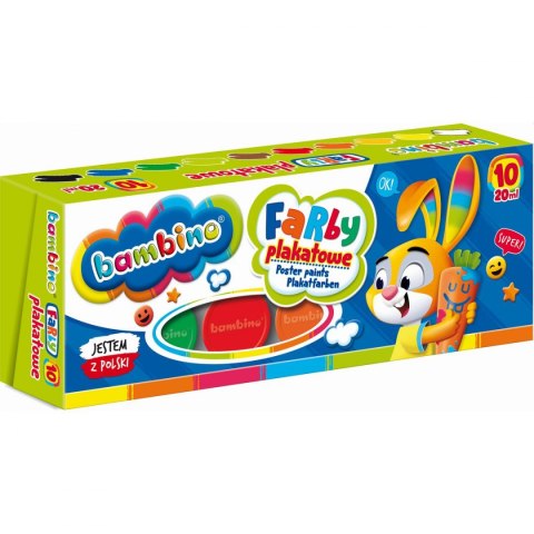 Farby plakatowe 10 kol kolor: mix 20ml 10 kolor. St.Majewski