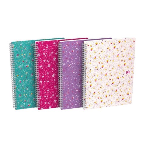 Kołozeszyt (kołonotatnik) B5 Floral 120k. 90g krata/tagi Oxford (400094955)