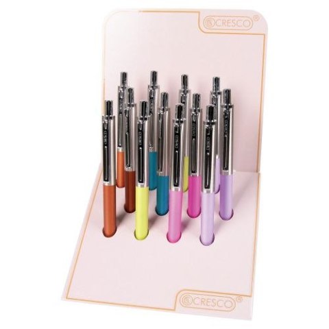 Długopis wielkopojemny Reporter Pastel 5907464218468 wkład niebieskie 1,0mm Cresco (290051)