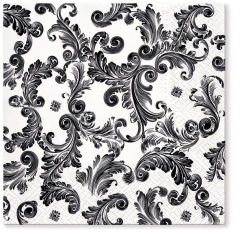 Serwetki Source of Fame Black mix bibuła [mm:] 330x330 Paw (TL702718)