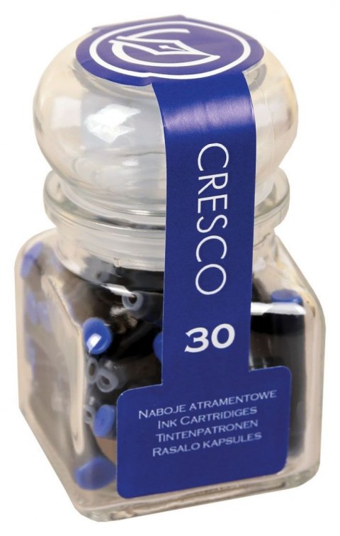 Naboje krótkie słoiczek 30 szt niebieskie Cresco (080054)